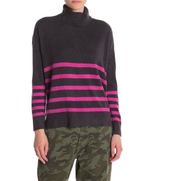 Vince Camuto Striped Turtleneck Sweater - Picture 1 of 5